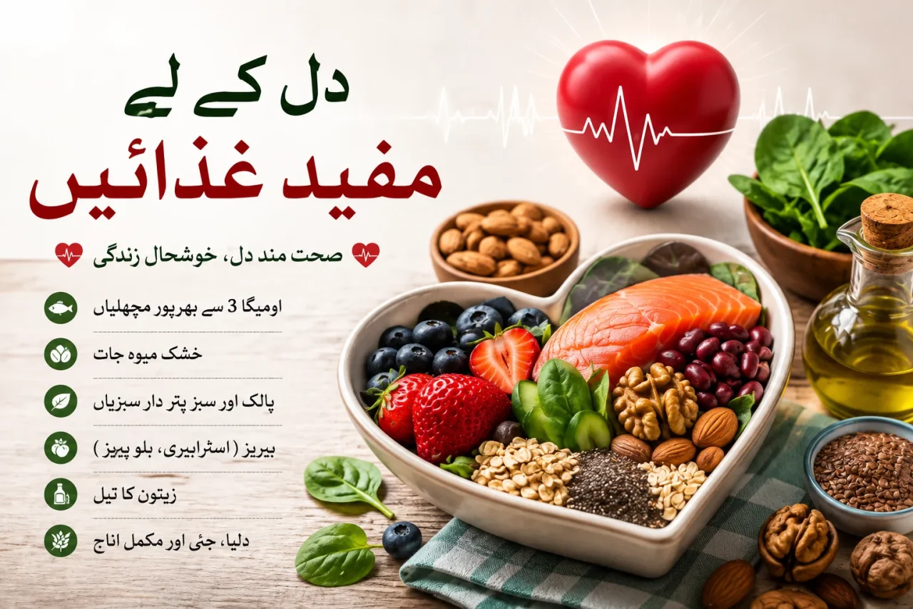 دل کے لیے مفید غذائیں